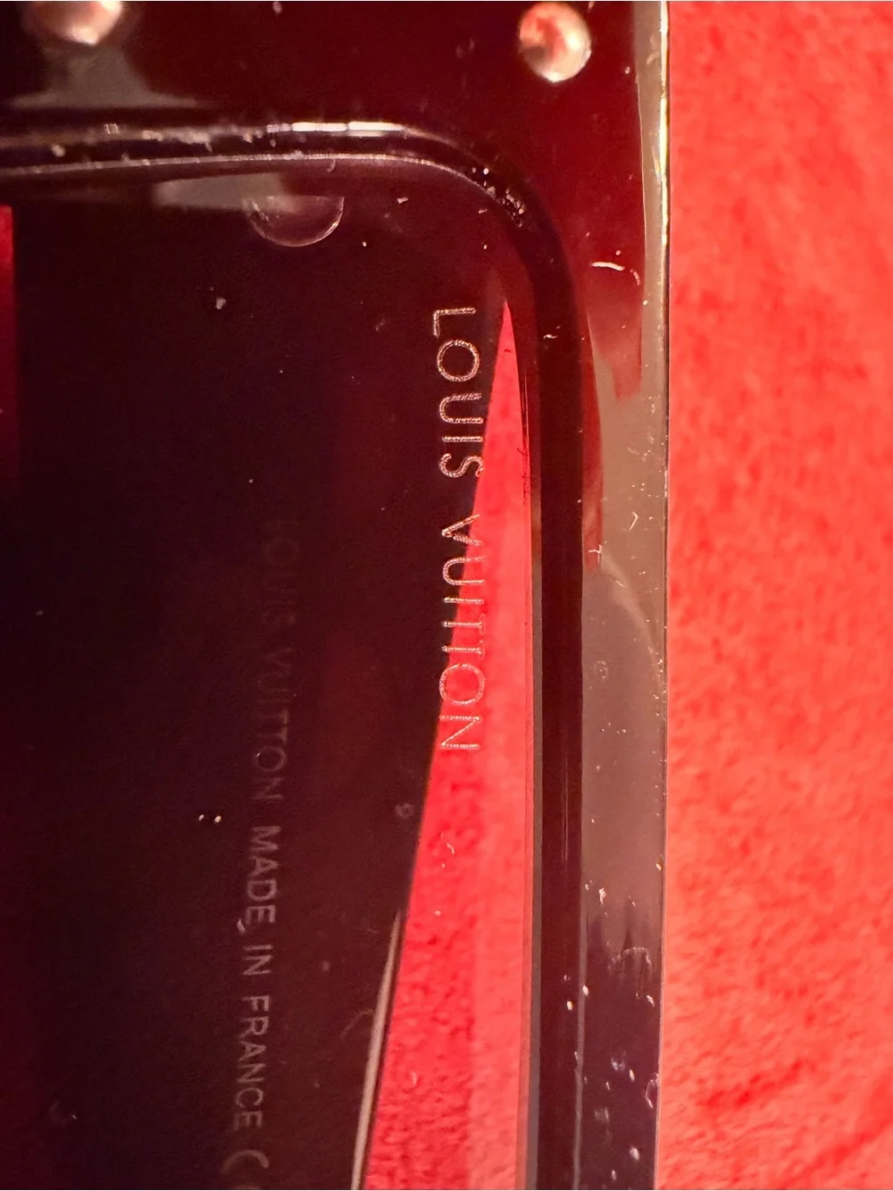 Louis Vuitton Black Shield Sunglasses with Gold Emblem